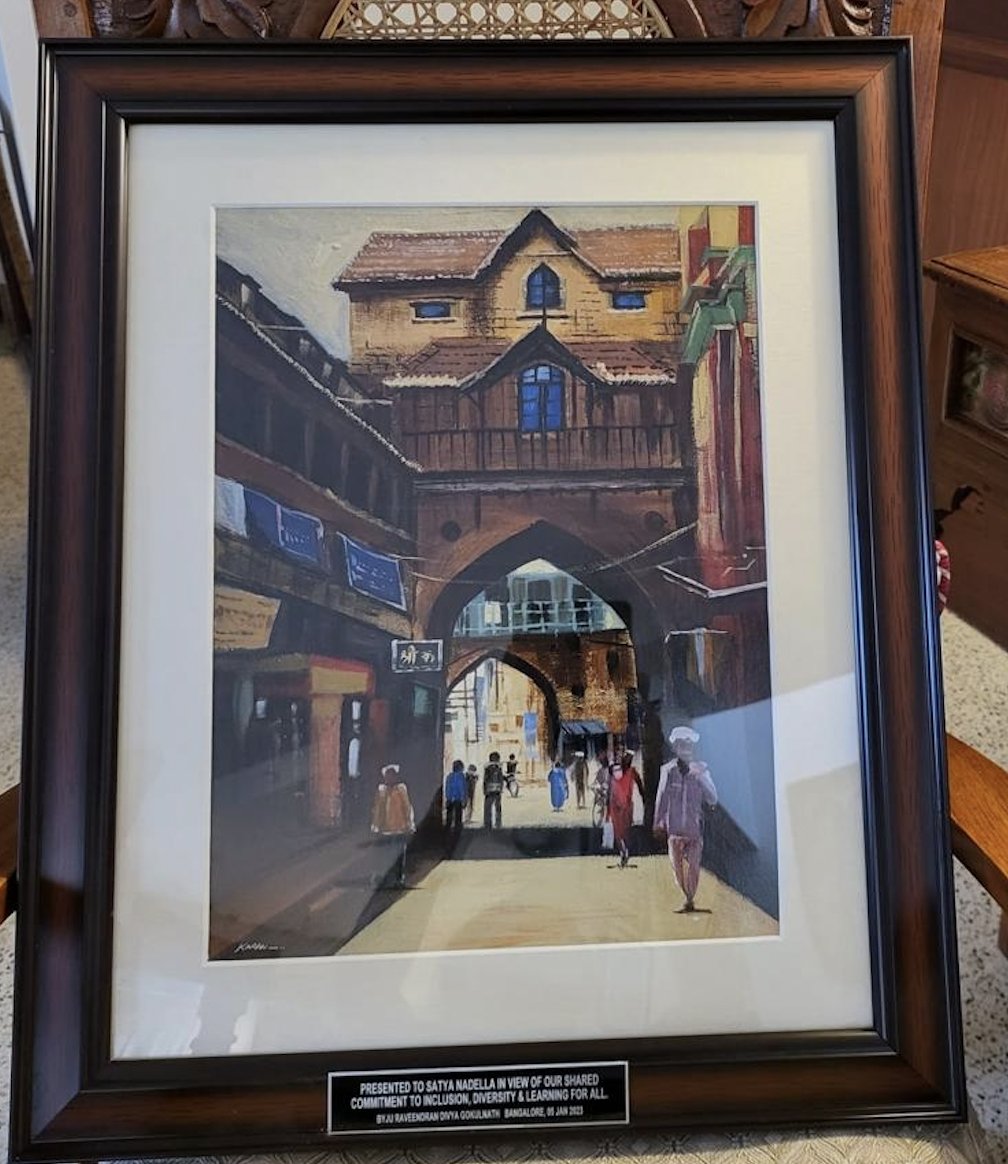 AtypicalAdv's tweet photo. We are thankful to BYJU’s founders, Divya Gokulnath & Byju Raveendran for choosing our artist, Karan Arora’s artwork as a gift to Microsoft’s Global CEO Satya Nadella.
#AtypicalAdvantage #ArtistWithDisability #Inclusion #SatyaNadella #Microsoft #Byju #Gift
(cont) 1/4 https://t.co/MfcGBXt9kE