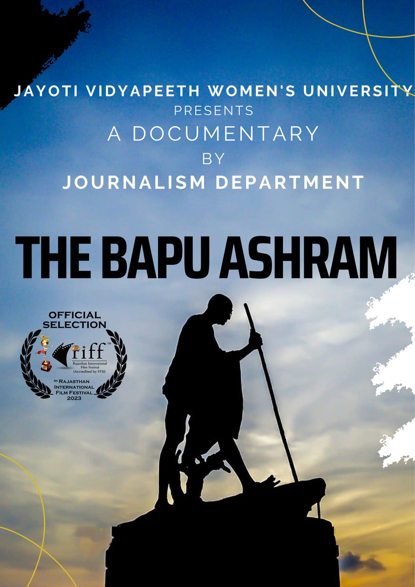 Pleased to Announce that : [ RIFF Panorama Non Feature Film Category ]
THE BAPU ASHRAM : Documentary Film (Student, National) | India | Hindi | 2022 | 15 min | Director : Diksha Saxena, Kriti Jain , Nibedita Bhowmic | Produced By : Diksha Saxena , Krati Jain
#RIFF #RIFF2023