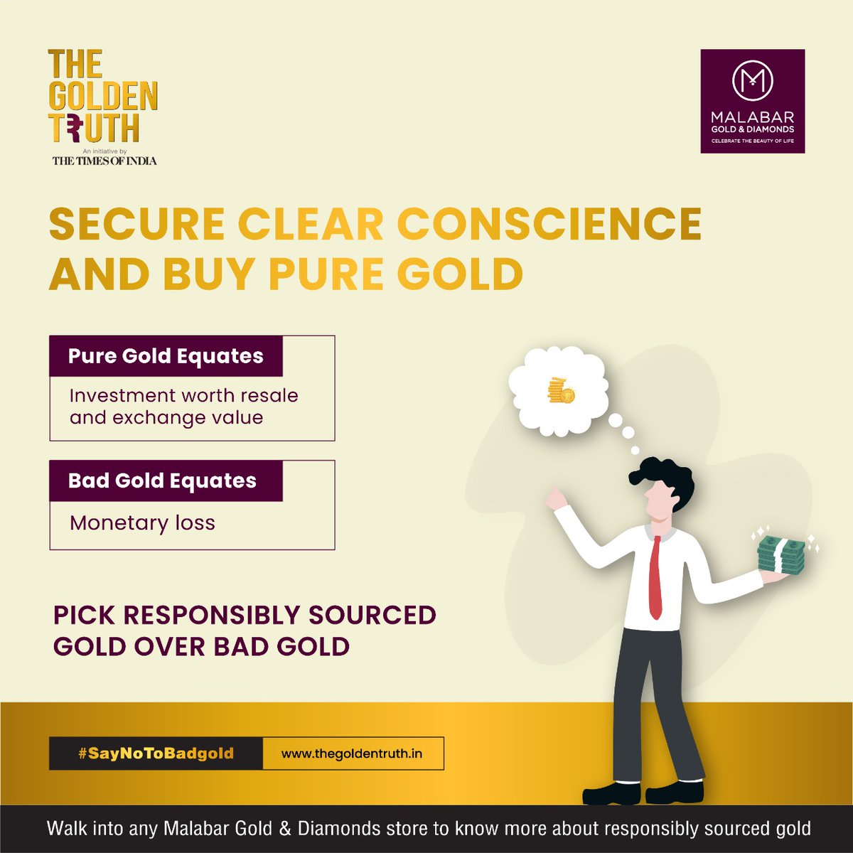 goldentruth_tgt's tweet photo. BE AWARE &amp; BUY RIGHT!

Make sure the Gold you are buying is Good and not smuggled.
#SayNoToBadgold #thegoldentruth #thetimesofindia #malabargoldanddiamonds #TOI #timesofindia #goodgold #badgold #gold #golden #goldengift #truth #truthbetold #aware #buyright #right #malabargold https://t.co/D2NN0bZqjf
