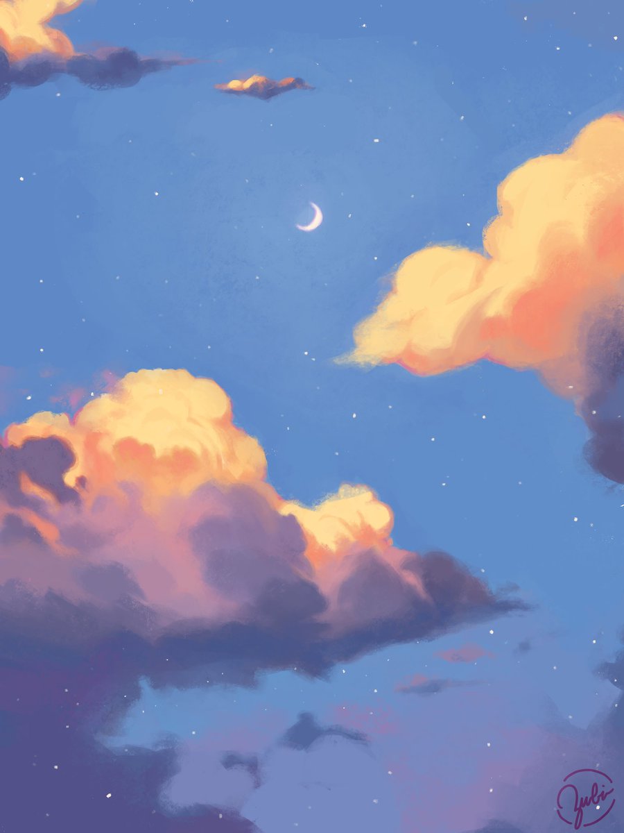 zewbee_'s tweet photo. cloud study ☁️🌈⭐️✨

first time using procreate 😋🎨✨
#ArtistOnTwitter #art #arttwt #artmoots https://t.co/ZRkdIB9bLv