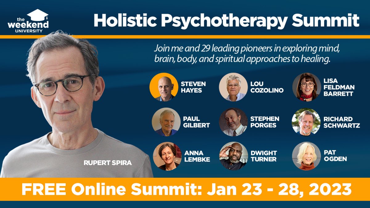 RupertSpira's tweet photo. Only one week left: Join Rupert Spira and 29 leading pioneers online at The Holistic Psychotherapy Summit, an event aimed at exploring cutting-edge approaches to mind, brain, body and spiritual approaches to healing. Free for a limited time. https://t.co/HRKczizvbM https://t.co/dC3L8bJmu9