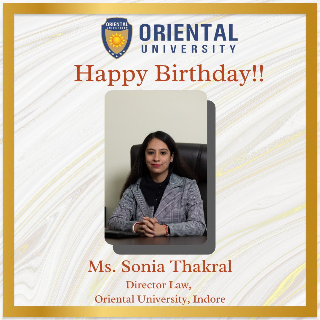 OUIndore's tweet photo. The whole team of Oriental University wish you a plenty of joy today and every day of the coming year.
You are true visionary whose wisdom fill us with so much inspiration and admiration. 

#orientaluniversity #indore #orientaluniversityindore #ouindore #bestprivateuniversity https://t.co/QG3vxKodOD