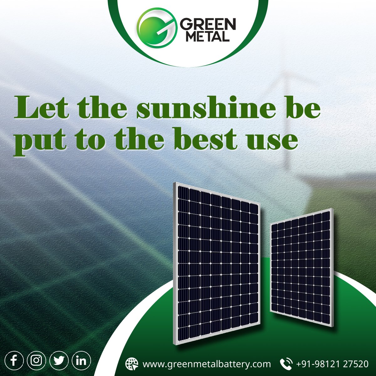 battery_metal's tweet image. Let the sunshine be put to the best use..

Green Metal Battery
greenmetalbattery.com

#soalr #energy #battery #erickshaw #businessopportunity #newbusiness #startup #msme #kurukshetra #haryana #codingtag #india #startbusiness #greenmetal