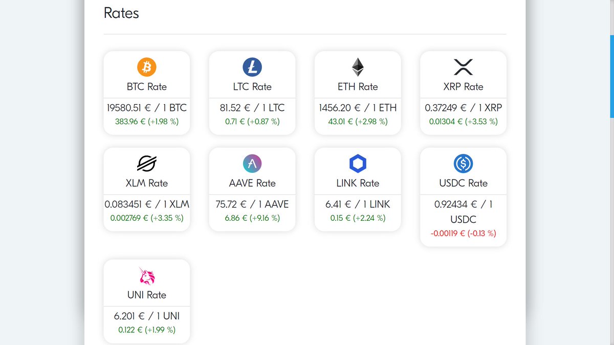 Fidexbank's tweet photo. Latest #cryptocurrency rates!

#BTC #LTC #ETH #XRP #XLM #AAVE #LINK #USDC #UNI #Euro https://t.co/KRslj8JIQv