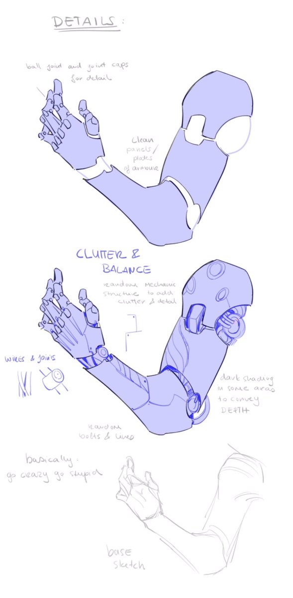 i made this art guide to how i draw cybernetics cuz someome on tumblr asked me, if anyome wants it :U 