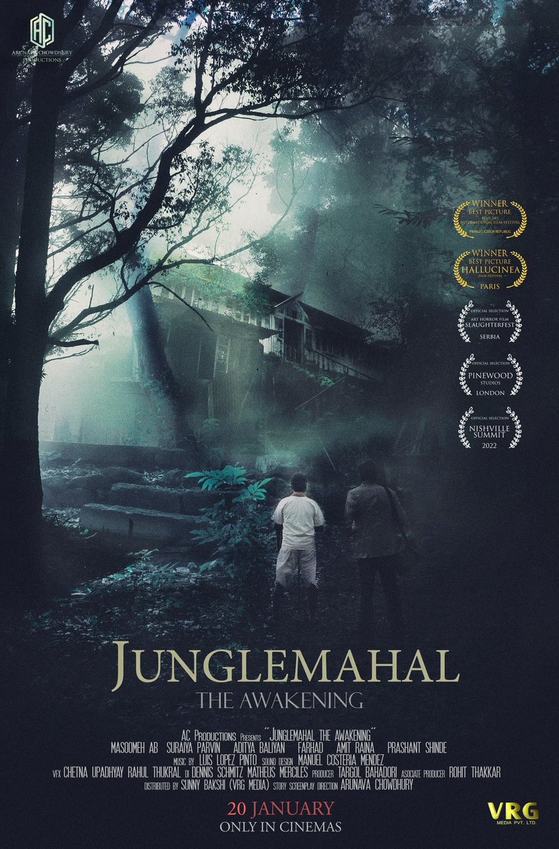 INOX Movies (@inoxmovies) on Twitter photo A horror film based on real incidents in the monsoon of the mid 80's.
Junglemahal: The Awakening
Releasing in Theatres on 20th January
#junglemahal
@arunavachow
<a href="/targol_b/">Targol</a>
<a href="/theamitraina/">Amit Raina 𑆃𑆩𑆴𑆠 𑆫𑆽𑆤𑆳</a>
@adityaabaliyan01
@prashant050681
<a href="/masoomeh_ab/">masoomeh Ab</a> A horror film based on real incidents in the monsoon of the mid 80's.
Junglemahal: The Awakening
Releasing in Theatres on 20th January
#junglemahal
@arunavachow
<a href="/targol_b/">Targol</a>
<a href="/theamitraina/">Amit Raina 𑆃𑆩𑆴𑆠 𑆫𑆽𑆤𑆳</a>
@adityaabaliyan01
@prashant050681
<a href="/masoomeh_ab/">masoomeh Ab</a>
