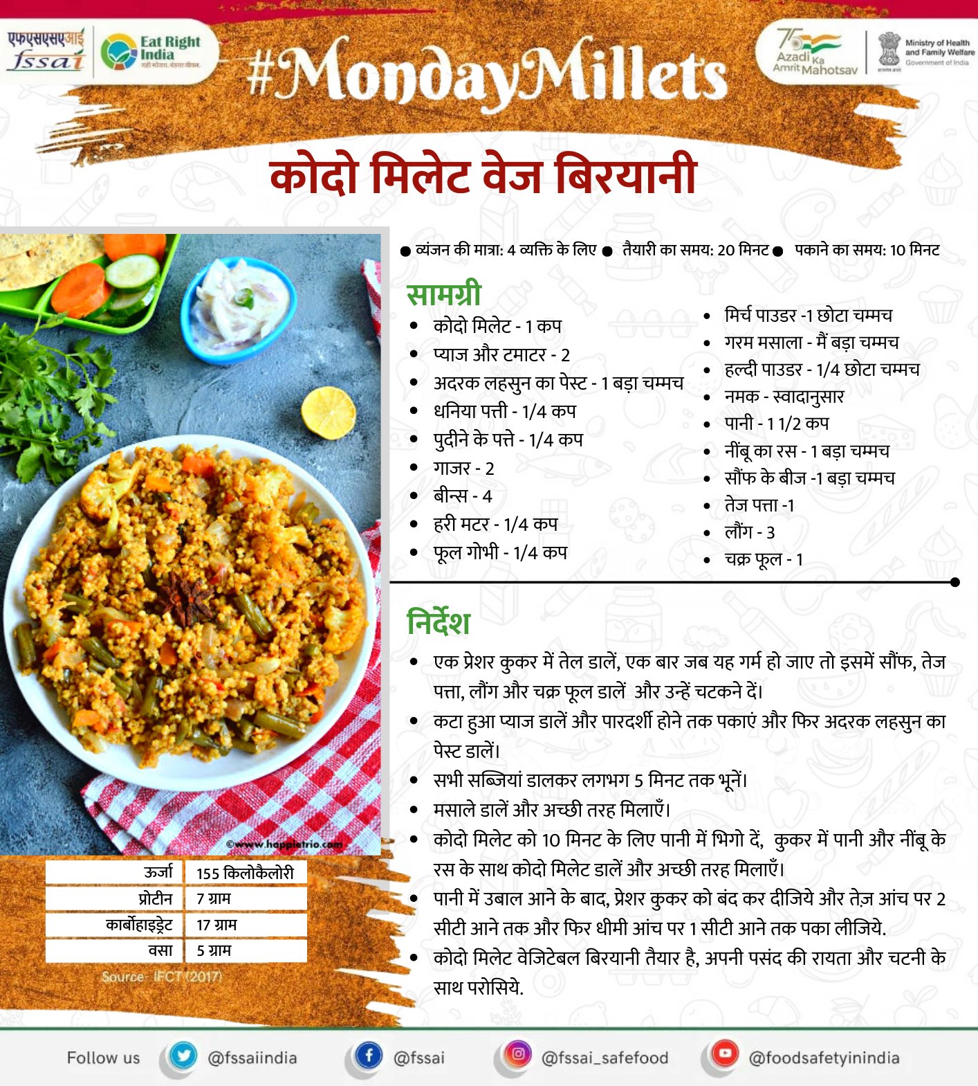FSSAI on Twitter "This biryani recipe is delicious to taste and comes
