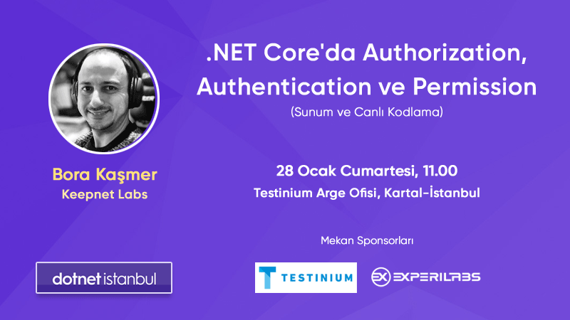 dotnet_istanbul's tweet photo. Uzun bir aradan sonra merhaba 🤗

28 Ocak Cumartesi günü Bora Kaşmer'in konuşmacı olacağı .NET Core'da Authorization, Authentication ve Permission konulu sunum ve canlı kodlama etkinliğine davetlisiniz. Kayıt için: https://t.co/7BBi1Ldr49 https://t.co/vL5slcRW4m