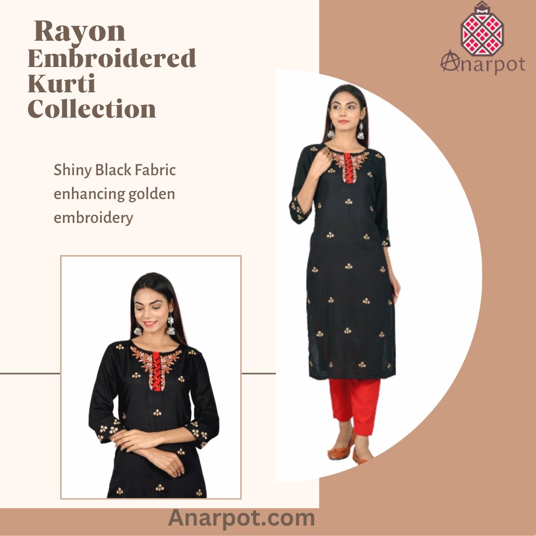 Black Rayon Fabric Embroidered Yoke Sleeves And Beads in Front ❤️🖤

Buy from here anarpot.com/product/dark-g…

#plussize #office #officeattire #officewear #officecollection #cottonkurti #rayonkurti #fashionstyle #fashion #newtrend #instagram #instagramfashion #comfortable