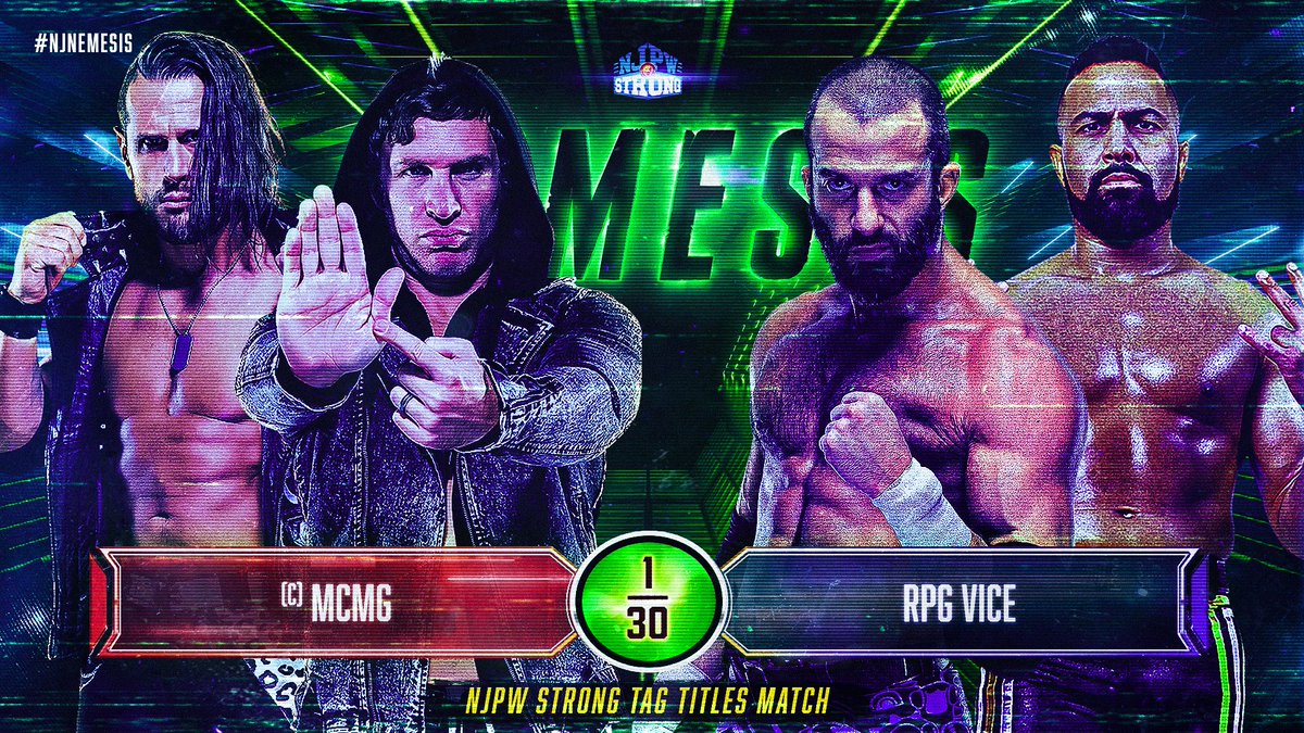 ❎STARTING NOW #njpwSTRONG continues Nemesis!

In action:
❎#C4 @ClassicChhun @PistolaYRosas vs #WCWC @RoyceIsaacs @JorelNelson 
❎@KENTAG2S v @QTMarshall 
❎#MCMG @fakekinkade @SuperChrisSabin vs #RPGVICE @azucarRoc @trentylocks 

Tune in on @FiteTV and @njpwworld!

#njNemesis