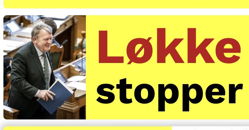 FYI: Løkke stopper som formand for Løkkefonden - ikke i politik. Latterlig clickbait m.a.o. #dkmedier