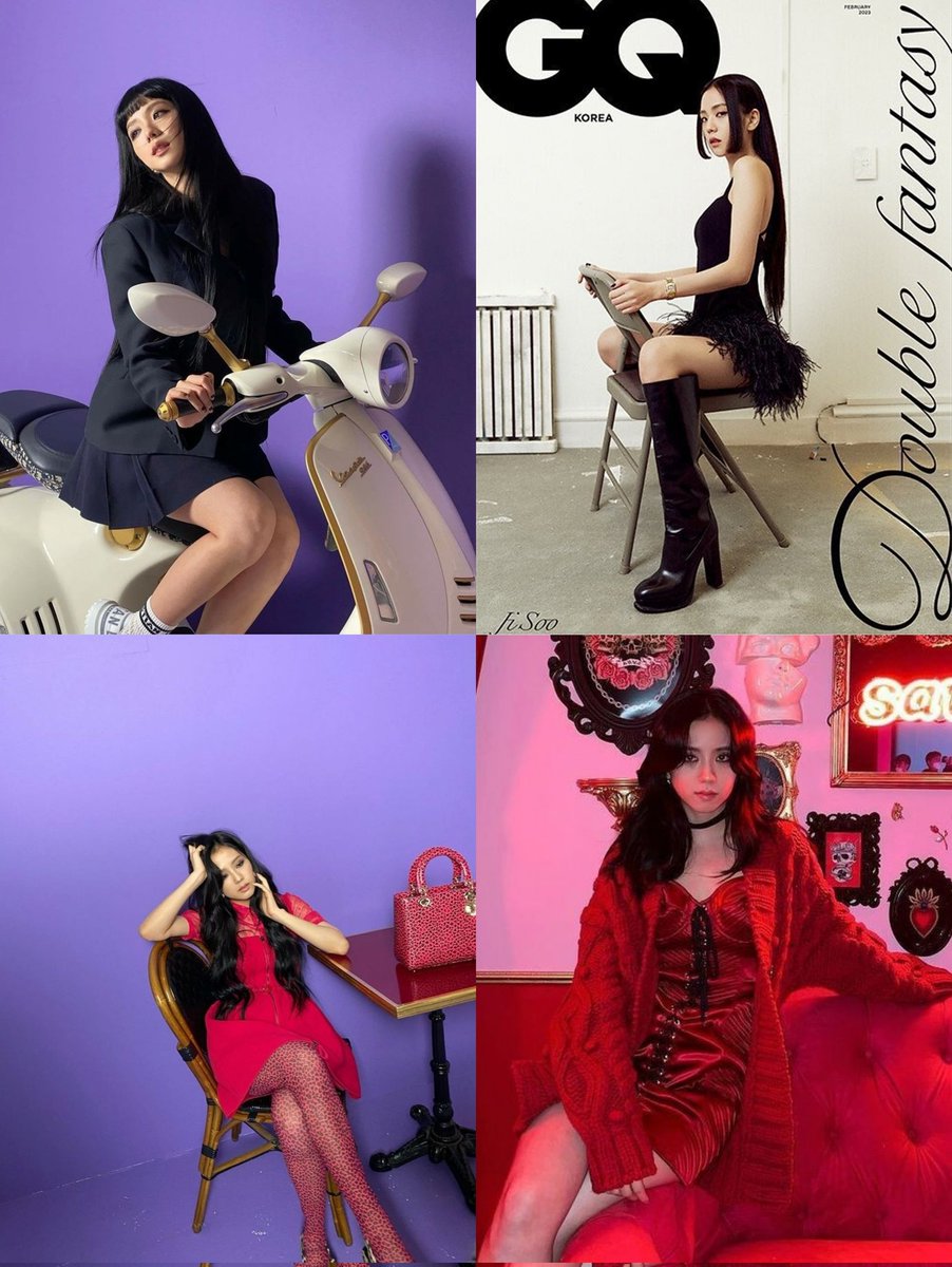 forkimjichu's tweet photo. when kim jisoo SITS, she SITS https://t.co/0bguJG2Ci5