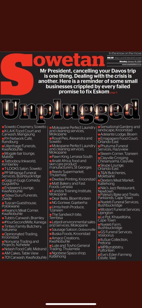 Newspapers - this is how a front page is done.