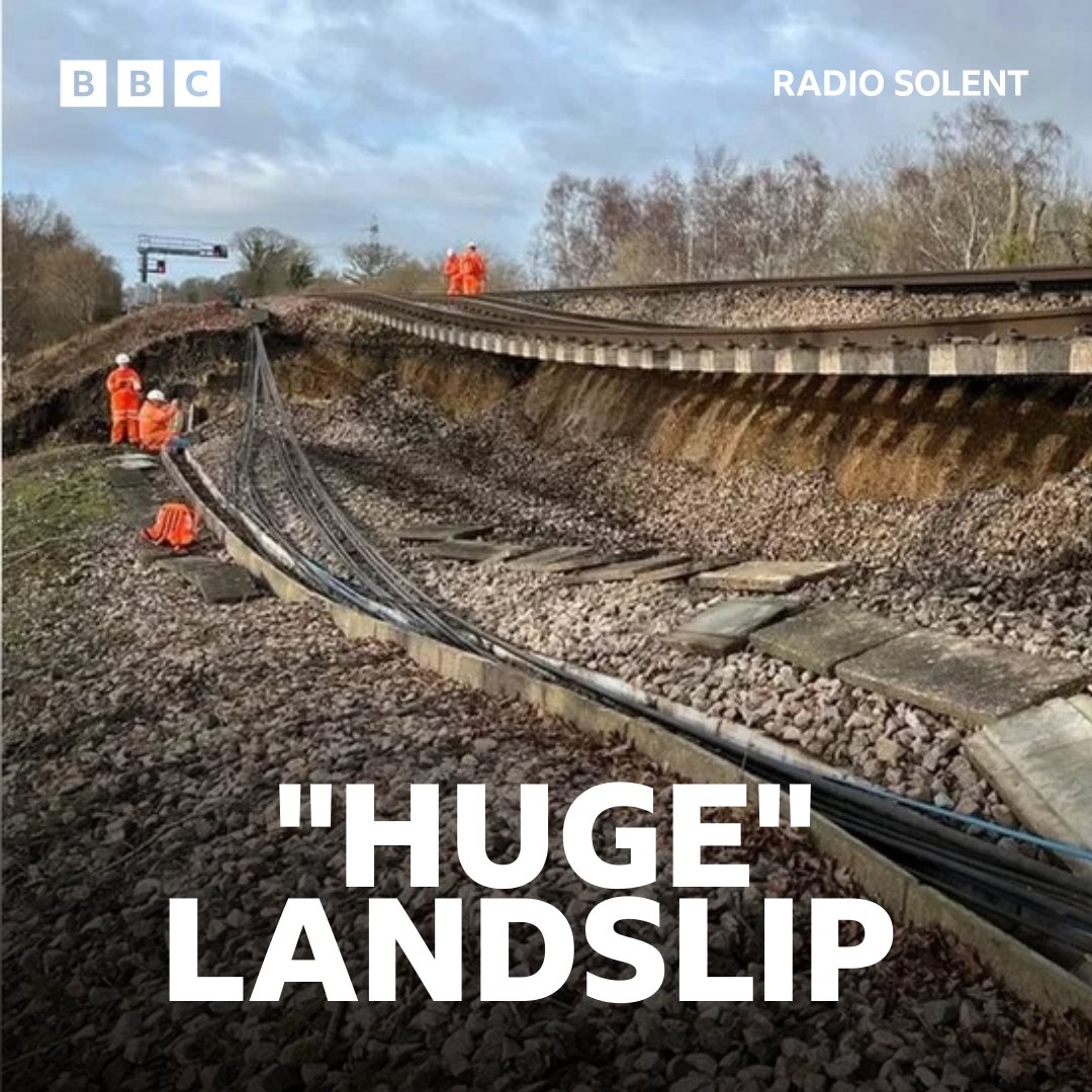 The 144ft-long landslip has damaged part of the railway causing "major changes to train services for some time." More ▶ bbc.in/3GLyYXG