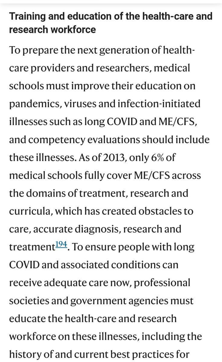 7. Profound Educational change is needed for Post Acute Viral Illness #MECFS #LongCovid