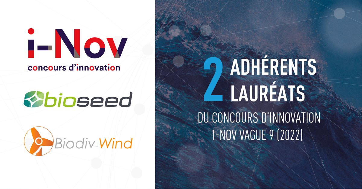 PoleMerMed's tweet photo. 🔴📣 2 adhérents @polemermed lauréats du Concours #iNov vague 9 !🎖Découvrez les projets d'#OBIOSEED et #BiodivWind
qui apportent des solutions concrètes pour préserver la biodiversité marine et favoriser le développement des ENR !
🔗 https://t.co/t7Fcsfzu48 @SGPI_avenir https://t.co/GuLbs8v2K5