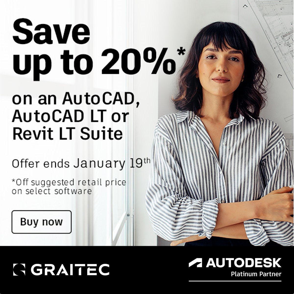 Graitec_Romania's tweet photo. Autodesk SALE -20%!
Doar în perioada 16 - 19 septembrie poți beneficia de pana la 20% reducere la următoarele produse Autodesk: 𝗔𝘂𝘁𝗼𝗖𝗔𝗗, 𝗔𝘂𝘁𝗼𝗖𝗔𝗗 𝗟𝗧 si 𝗥𝗲𝘃𝗶𝘁 𝗟𝗧 𝗦𝘂𝗶𝘁𝗲.

Solicită acum oferta: https://t.co/PaWJfQNR8T https://t.co/pRqfplOzul