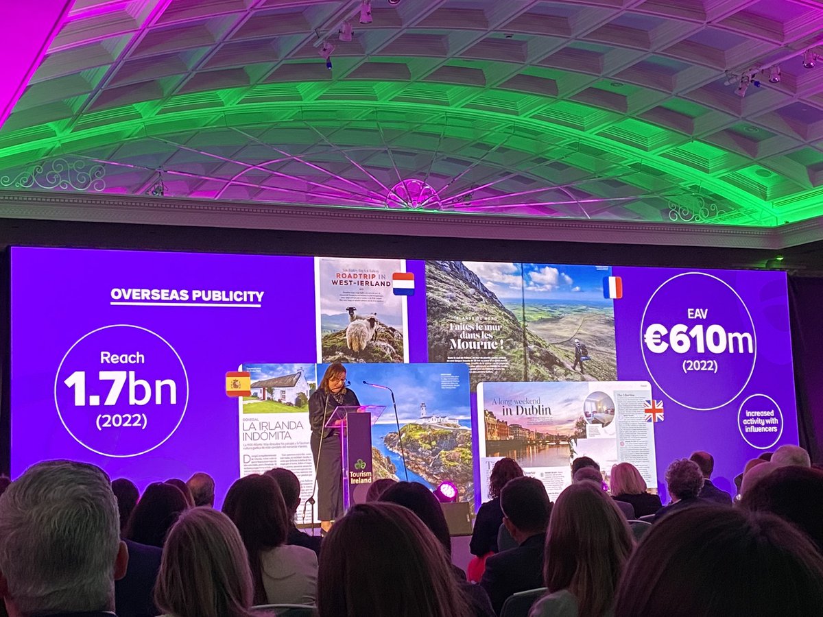 casocul's tweet photo. #TI2023 Shout out to the @Failte_Ireland international publicity team and our fantastic colleagues looking after international markets @TourismIreland. Here’s to generating more great #publicity for #Ireland in #2023 #tourism https://t.co/EZYvSSMyNA
