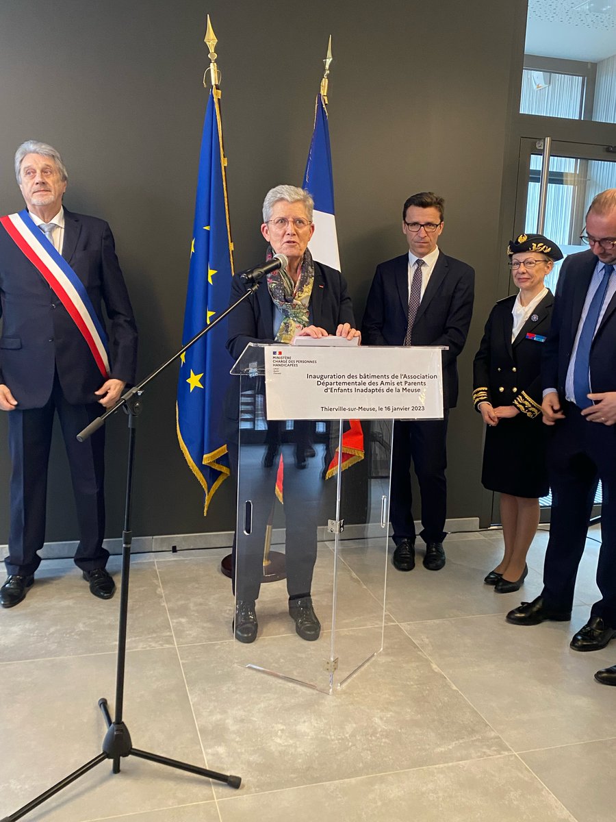Prefet55's tweet photo. 🇫🇷Madame Geneviève Darrieussecq, ministre déléguée chargée des personnes handicapées, est aujourd'hui en déplacement dans la #Meuse pour visiter les locaux de l'association départementale des amis et parents d'enfants inadaptés de la Meuse (#ADAPEIM) situés à Thierville-sur-Meuse https://t.co/vpK9HEJ2dV