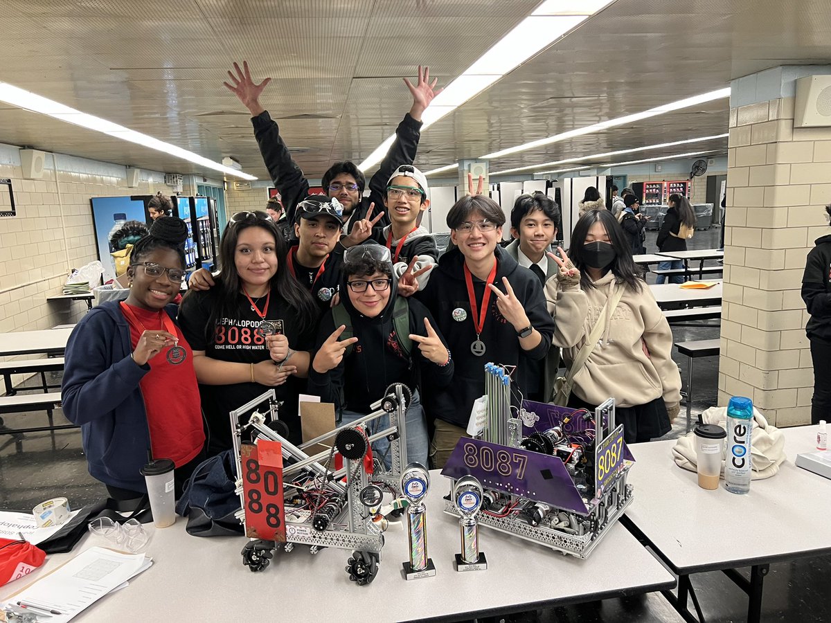 nwoods's tweet photo. @NYCSchools @JohnDeweyBK #Robotics had a great @nycfirst robotics #FirstTechChallenge weekend. Team 8088 ranked 1 and team 8087 ranked 3.
Team 8088 won the Francis Lewis Qualifier & the Coding Award! https://t.co/fSgfItLNMw
