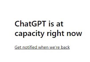 preetiing's tweet photo. Even #ChatGPT has limited bandwidth :/ https://t.co/y2DM7f9r1c