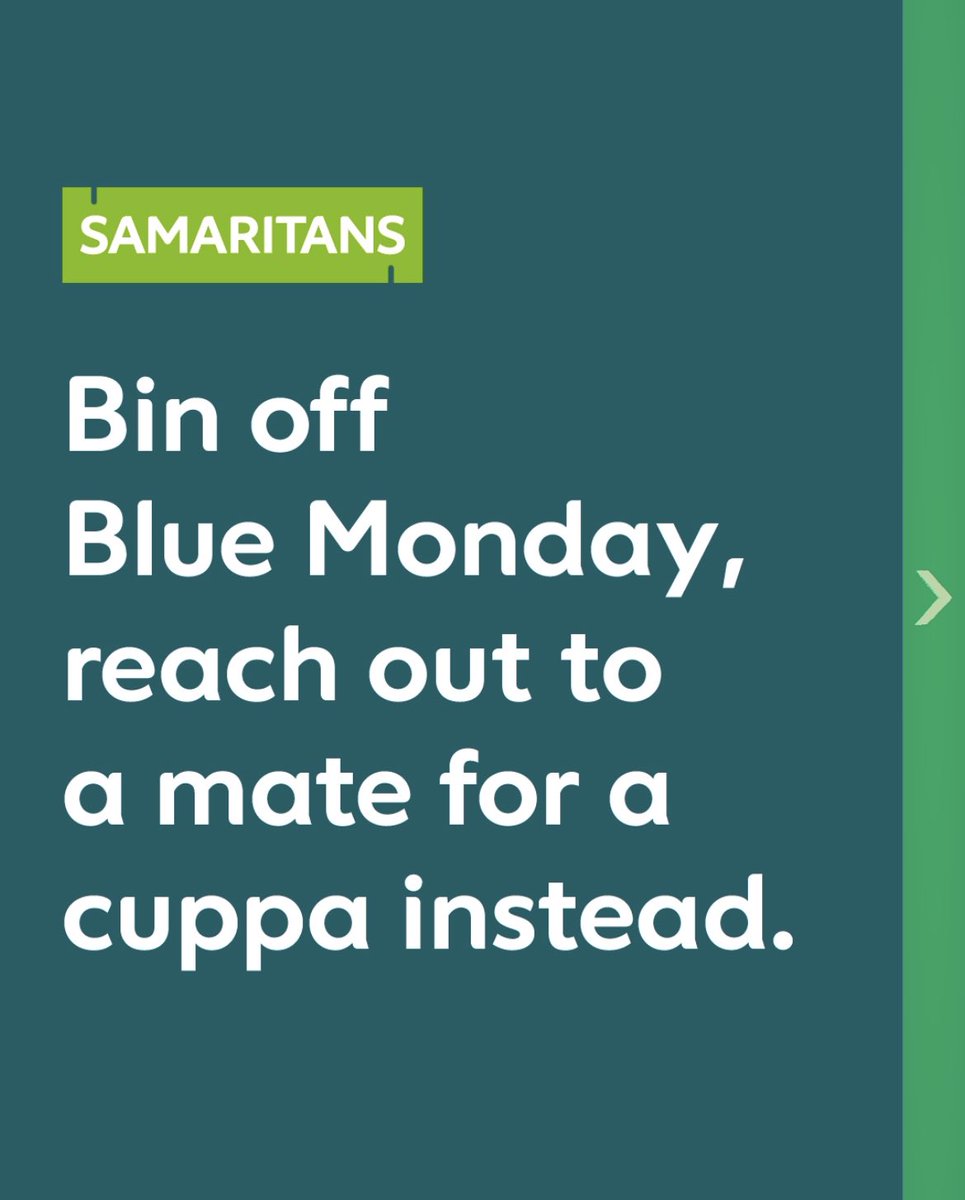 Samaritans have hit the nail on the head here about so-called #BlueMonday rubbish. Time for #BrewMonday 
📸: Samaritans 
#BlueMonday2023