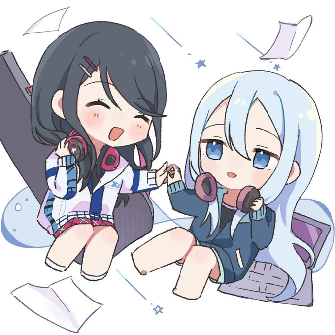 落書きちゃん達4枚まとめたら可愛い 