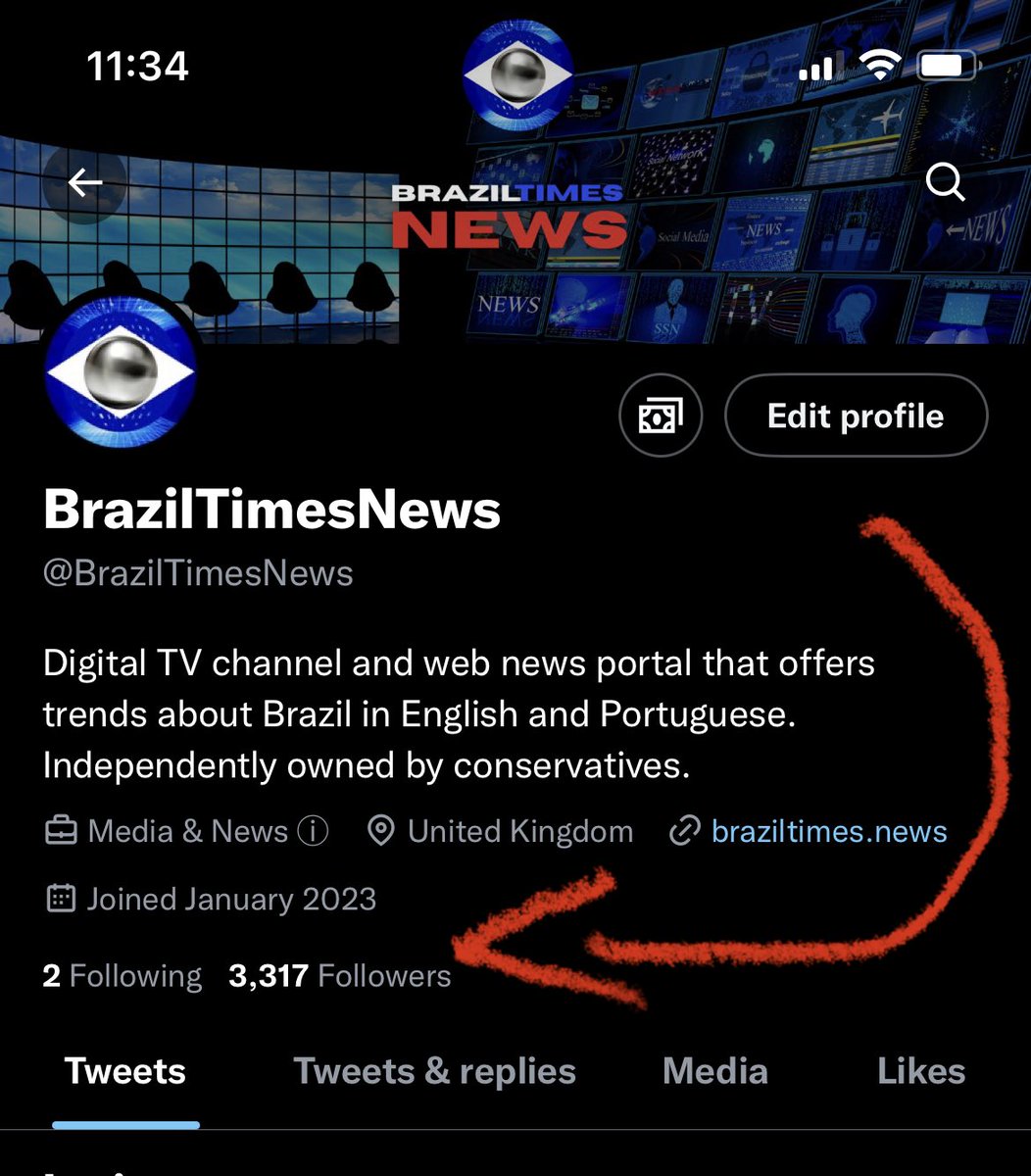 🇬🇧 Estamos impressionados com o apoio gigantesco. Sem qualquer divulgação, a página do projeto no Twitter já está batendo 3.500 seguidores em menos de 48h. Muito obrigado, em breve o canal estará no ar, e podem ter certeza, este é um projeto INDEPENDENTE! Sigam: @BrazilTimesNews