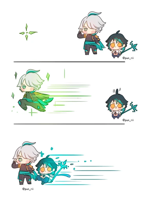 this is why they are in the same banner 
Shing shing shing XDDDDDDD #xiao #AlHaitham 