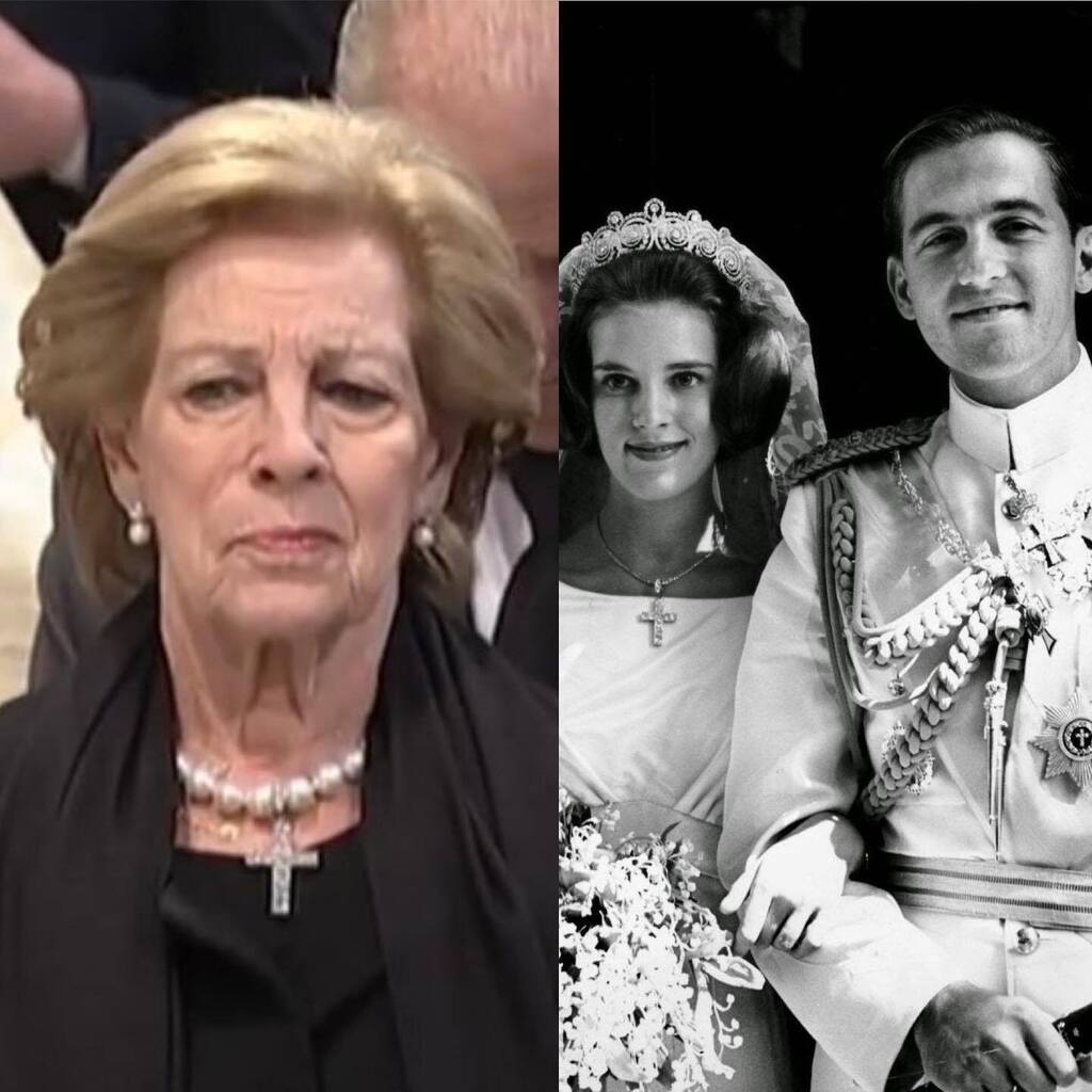 Queen Anne Marie is wearing her Wedding Cross 😢 #greekroyals #greekroyalfamily #greekroyalty #royals #royalty #europeanroyalty #queenannemarie #royalfamily #royalsofgreece #greekmonarchy #europeanroyals #kingconstantineii #crownprincessmariechantal #… instagr.am/p/CneTO4sNxWk/