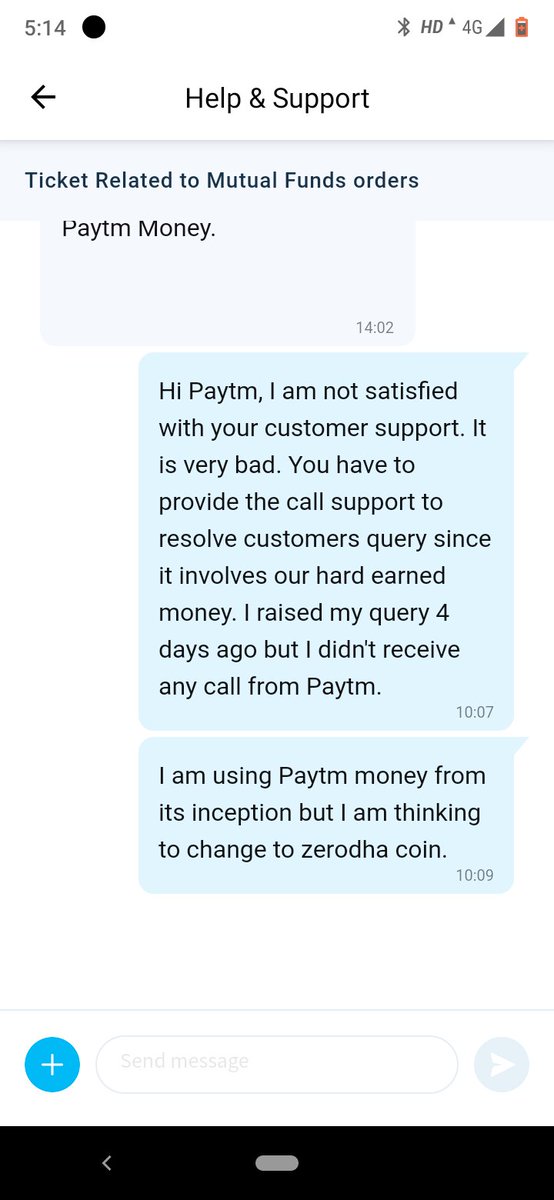 apvasanth03's tweet photo. @PaytmMoney @PaytmMoneyCare your customer support is very bad.

For financial product you need to provide personal call support, bot and message support is not working.

We are investing our hard earned money.

I send the below message today morning no replay yet. https://t.co/q1wv6TYHQC