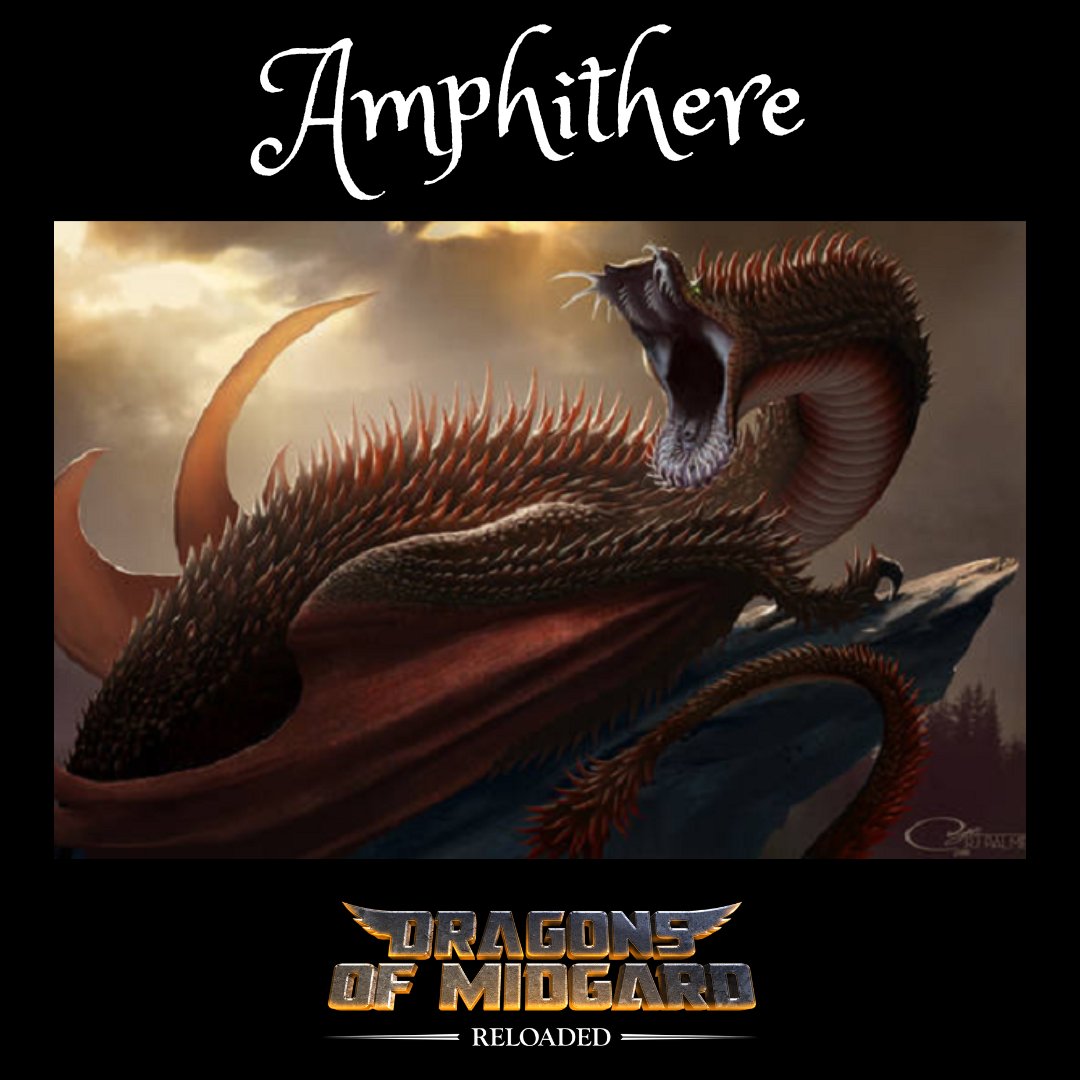 dragons_midgard's tweet photo. Amphitheres also known as Amphiptere originate from Europe, These are serpents with bat-like wings. Their wings may not be enough to lift them up but their large, powerful tails can be used as weapons.

#P2E #DragonsOfMidgard #P2EGame #NFTSales https://t.co/f1DZA6ns92
