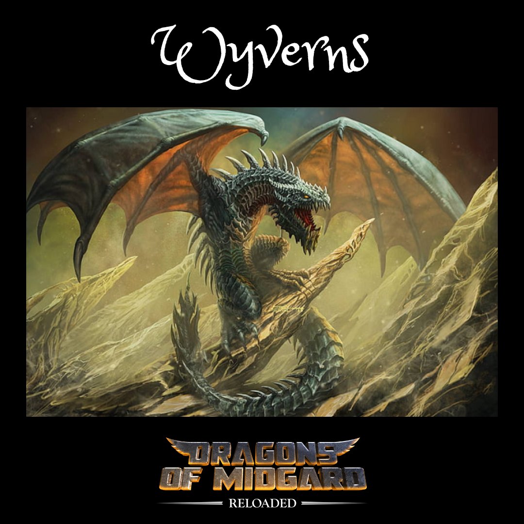 dragons_midgard's tweet photo. Wyverns have no forearms but giant wings, hindlegs, and a poisonous tail. They reside in the mountains and live in solitary due to their aggressive behavior.

#P2E #DragonsOfMidgard #P2EGame #NFTSales https://t.co/i4NJCK3Tgn