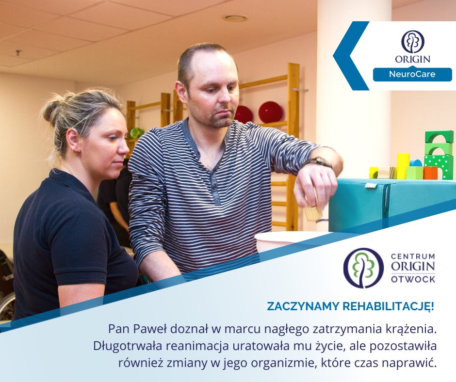 OriginPolska's tweet photo. Wiosną 2022 roku serce 🫀 Pawła niespodziewanie zatrzymało się na chwilę. 👉Po długotrwałej reanimacji nie wrócił do pełnej sprawności i wymaga długotrwałej rehabilitacji. Właśnie rozpoczął o siebie walkę w Centrum Origin - w Otwocku pod Warszawą.
https://t.co/kxfkx56fKJ https://t.co/wCnGWw2Tyy