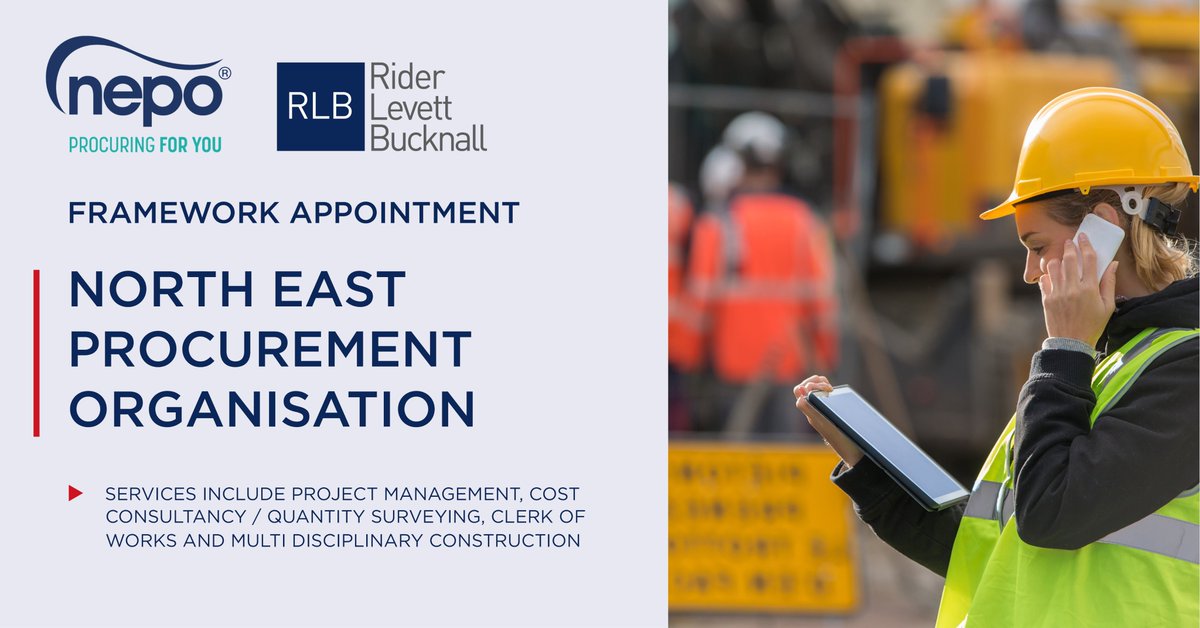 rlb_uk's tweet photo. North East Procurement Organisation (@NEPOprocurement) has awarded RLB a place on its Support Services for the Development of the Built Environment framework across four lots.

Read more on our website: https://t.co/RU4S6UVWH6 https://t.co/0MfPpXiKG3