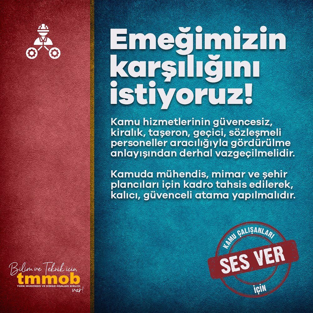 Emeğimizin Karşılığını İstiyoruz!
