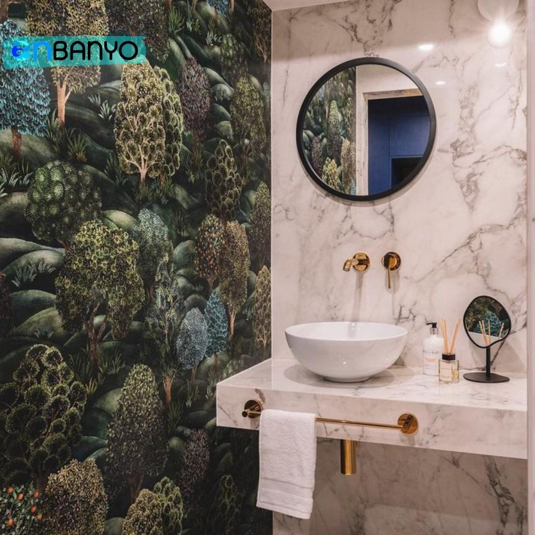 EnBanyo's tweet photo. Kontrast doku ve renklerin ilham verici kullanımı! Duvara monte GROHE Essence bataryanın Cool Sunrise kaplaması, uyumlu aksesuarlarla tam da doğru vurguyu yapıyor ve soğuk mermer yüzeylerle kontrast, klasik dönem hoşgörüsü havası veriyor.

#banyo #bathroom #armatür #musluk #grohe https://t.co/lcJeHSw8np