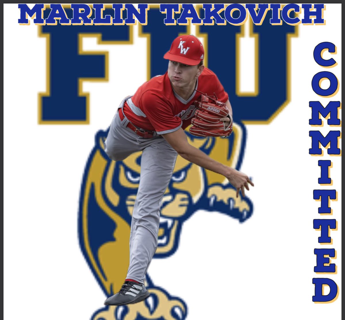 ConchBaseball's tweet photo. Congrats to 2023 Pitcher Marlin Takovich on his Commitment to FIU #Conchball #Conchbaseball #Pawsup https://t.co/0ijukXCn6g