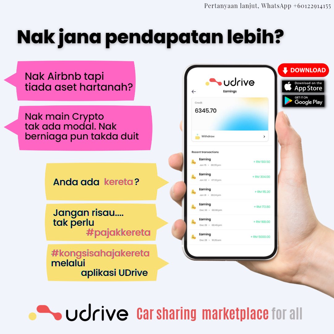 udrivemalaysia's tweet image. Mencari ‘side-hustle’ yang mudah dan selamat? Korang ada kereta? #Udrive