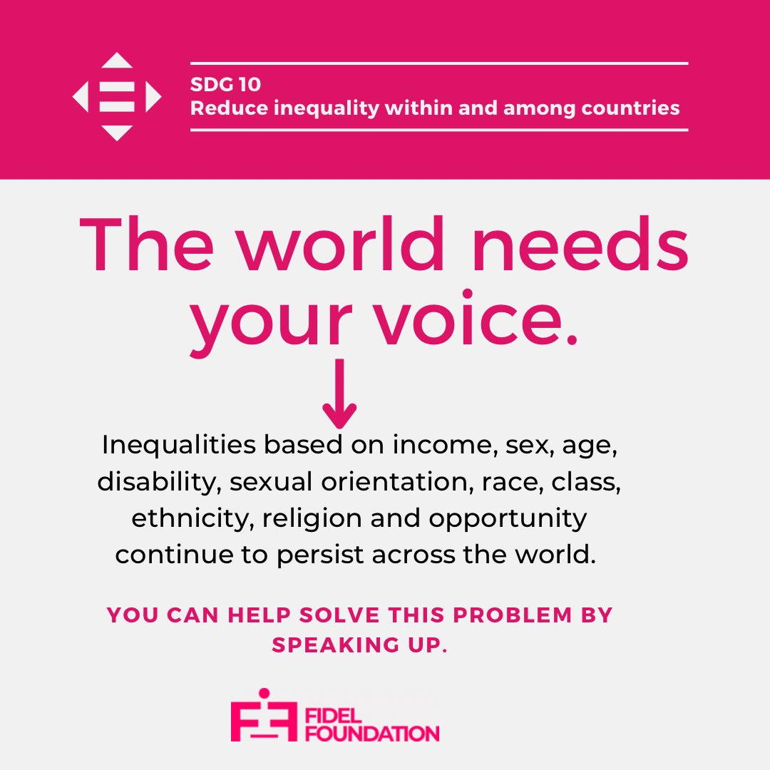 fidel_found's tweet photo. The world needs your voice to speak up against inequalities and all forms of gender-based discrimination.

#UNSDG5
#fidelfoundation
#womenfacts
#womensrights https://t.co/dmS1FeAoyK