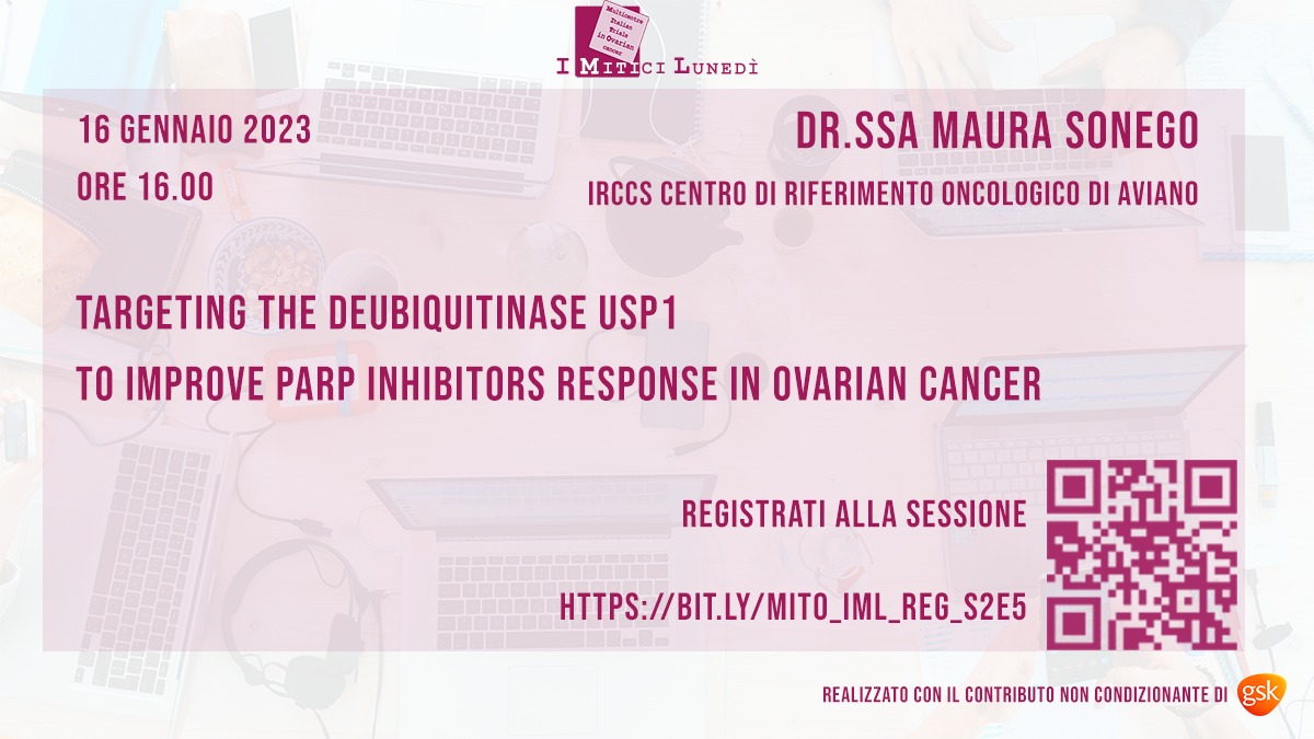 Vi aspettiamo oggi alle 16.00 CET per un nuovo imperdibile appuntamento dei MITICI Lunedì 🎯🧬#ovariancancer #MITOgroup #JC