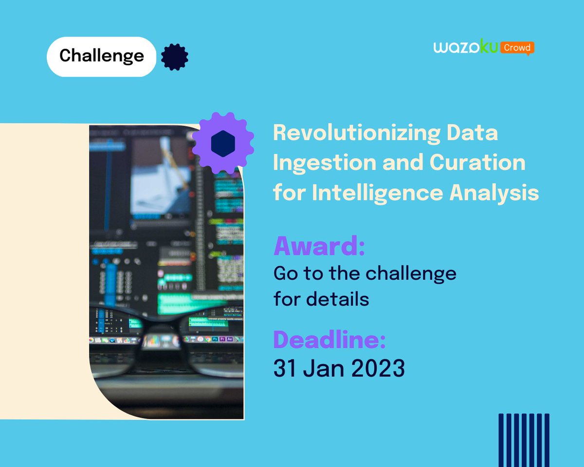 innocentive_'s tweet photo. 🔎 The Seeker is looking for an innovative solution for automated data ingestion that is agnostic to the data schema, type, and format.
Do you have a solution that can automate data ingestion?
Visit: https://t.co/Cp2KzNAPQ1
.
.
.
#Data #DataEngeneering #DataScience https://t.co/Asqx7JMpOW