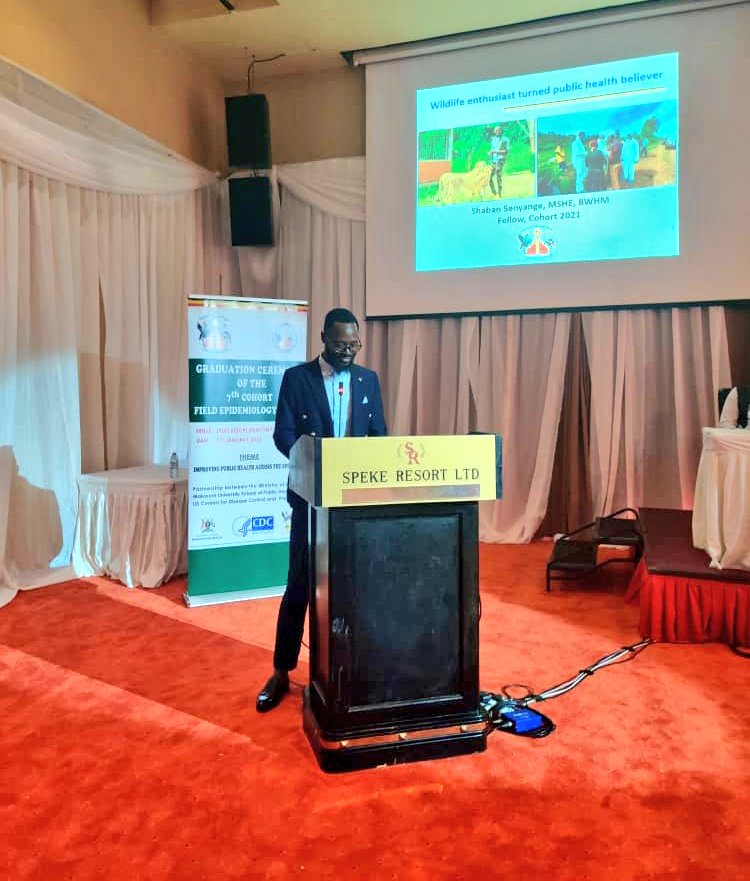 ShabanSenyange's tweet photo. Just completed a 2-year in service training in Advanced Field Epidemiology with the @MakSPH @MinofHealthUG @CDCgov . 
It's official now.... We are certified disease detectives 💯
#publichealth 
#zoonotics https://t.co/av2uH21JJg