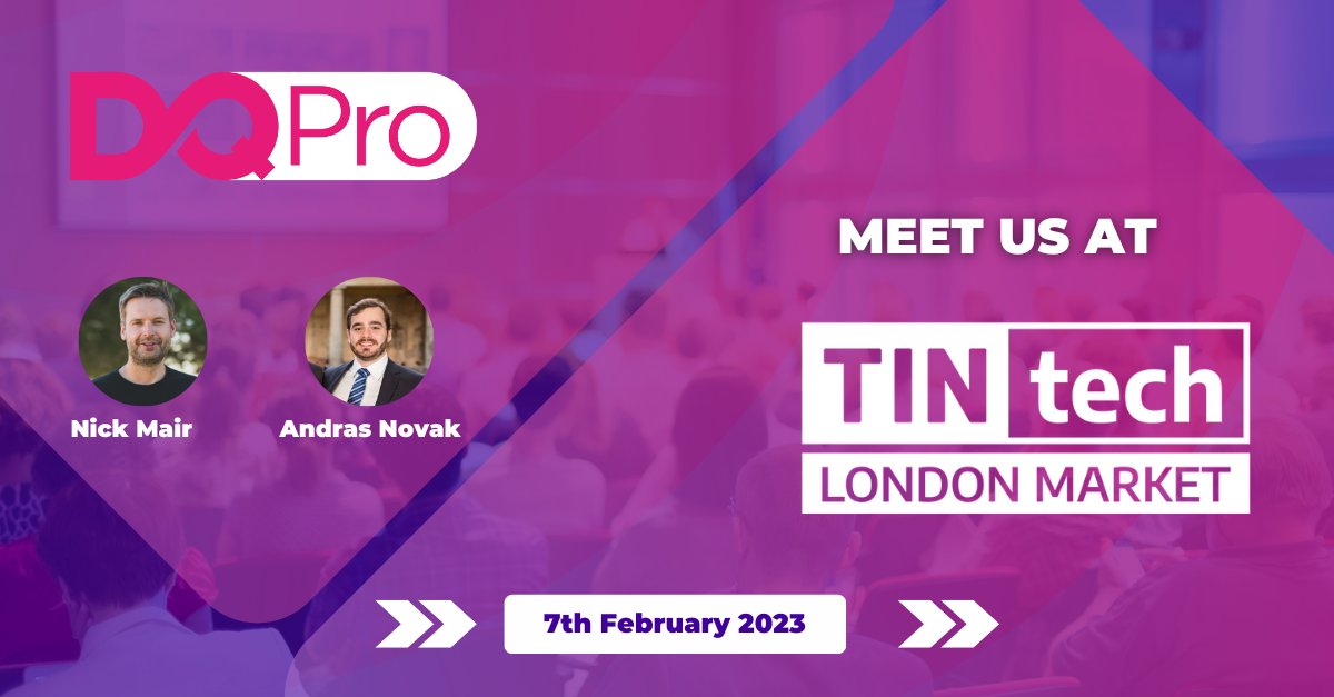 DQProInsurance's tweet image. With topics like APIs, digital marketplaces and algorithmic underwriting, this year’s @TheInsuranceNet #TinTechLondonMarket looks like it’ll be a good one: the-insurance-network.co.uk/conferences/ti… 

#DQPro can help you navigate these new technologies with #DataConfidence: dqpro.com/who-we-are/#co…