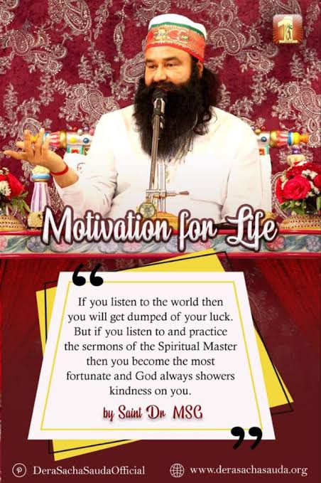 Jeetuinsan7's tweet photo. Everyone has an aim or goal to achieve in their life. Working hard alone can't help us to achieve them. One needs to be self-confident &amp; intrinsically motivated.
As taught by Saint Gurmeet Ram Rahim Ji, it's possible with the regular practice of Meditation only
#MondayMotivation https://t.co/NpNeWqxwGB