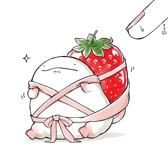 うおマロ、いちごおんぶ。 