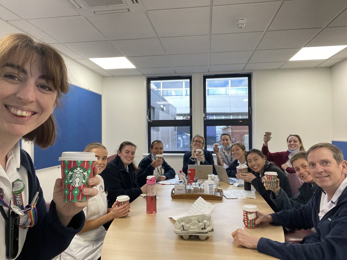 Stroke Therapy Team getting involved in #BrewMonday during goal setting today ☕️❤️ #NoBlueMondayhere #healthandwellbeing