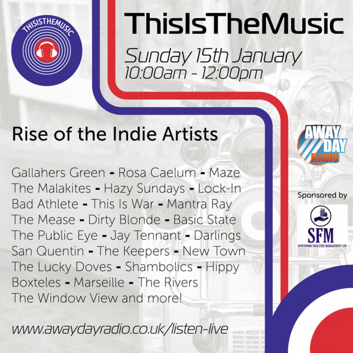 Missed yesterdays “Rise of The Indie Artists” show on @AwaydayR It’s now available across all platforms as a replay! @GallahersG @RosaCaelum @mazeukmusic @TMalakites @HazySundaysband @Lockin_Band @Bad_Athlete @thisiswartunes #NewMusic2023 #Radio open.spotify.com/episode/0OJNdq…