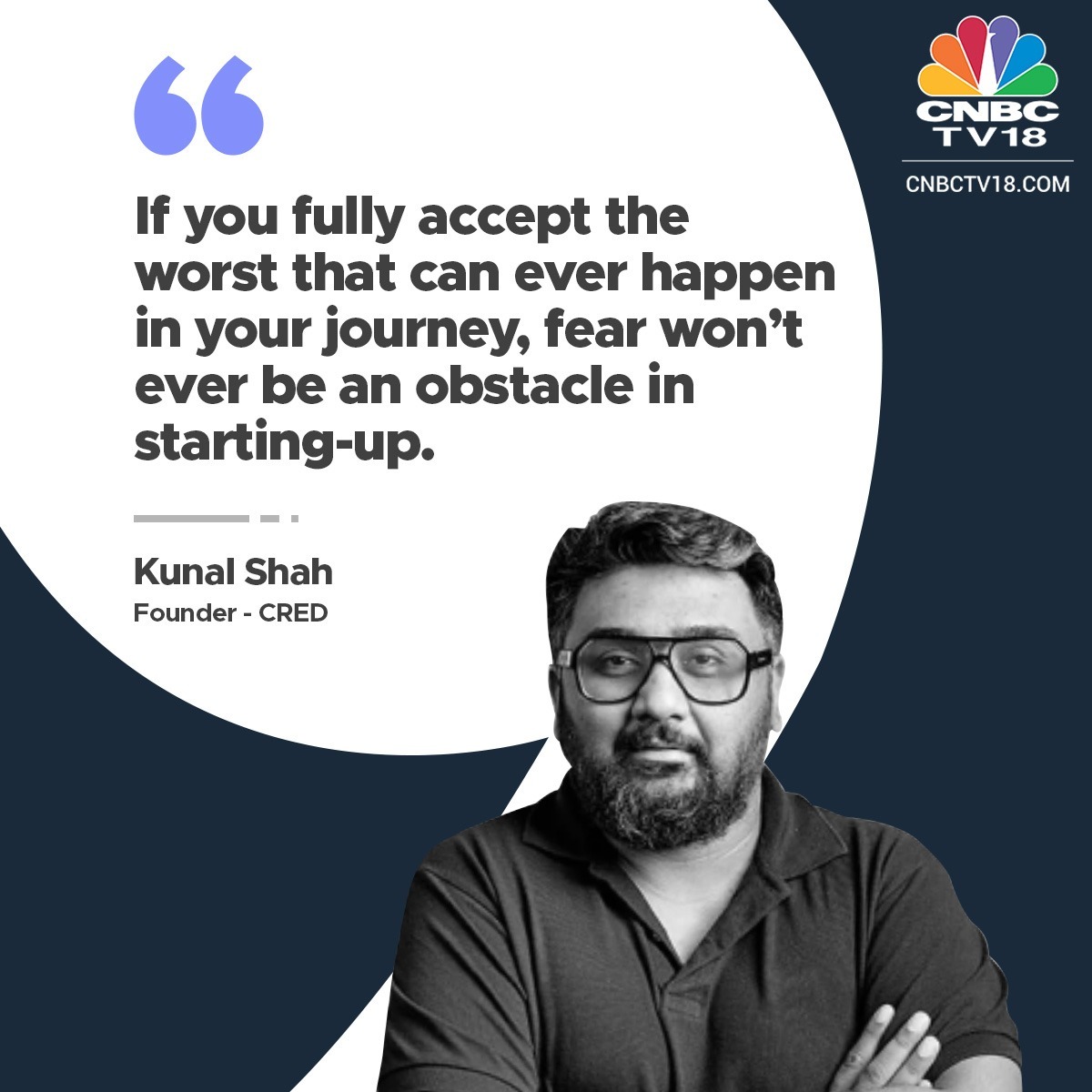 CNBCTV18News's tweet image. #NationalStartupDay2023 | CRED founder and noted  angel investor Kunal Shah (@kunalb11) shares his thoughts on starting up and entrepreneurship.

#RiseOfAStartupNation #letsbuildit #NationalStartupDay 

Read More ⬇️| @CRED_club 
cnbctv18.com/tags/startup.h…