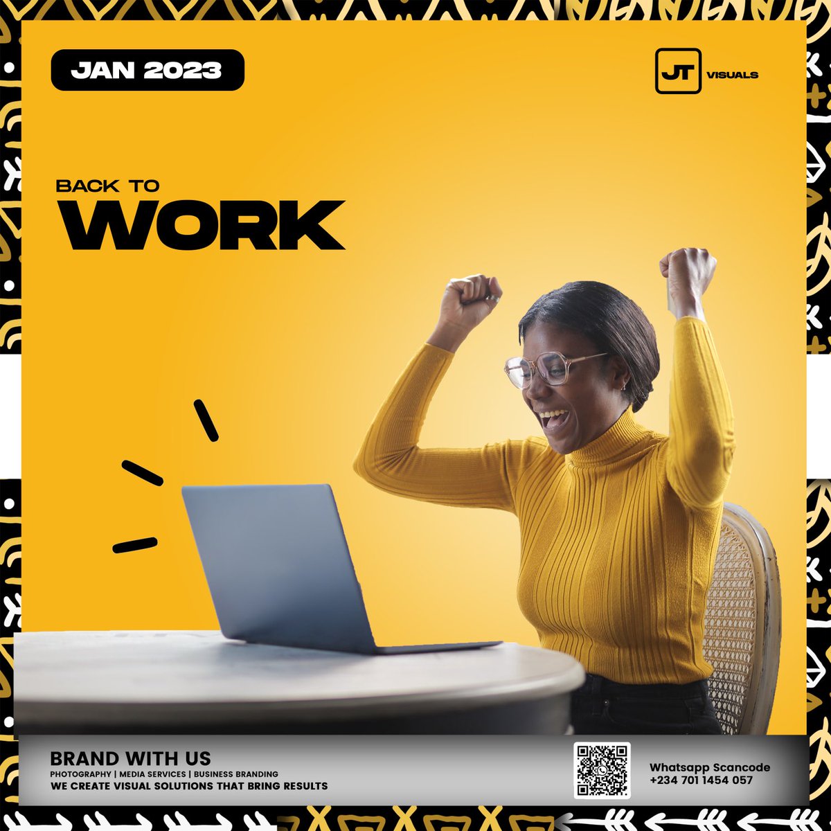 jimmytheophiluz's tweet photo. How if feels like to be back to work, “doing what you love and loving what you do”.
We’re excited to let you know @jtvisualsng is back to work!!!
#BusinessBranding #BrandDesigner #Photographer #MediaExpert #Storyteller #TheVisualSolutionBrand #JTVisuals 💛🖤 https://t.co/4AtChd0bjW